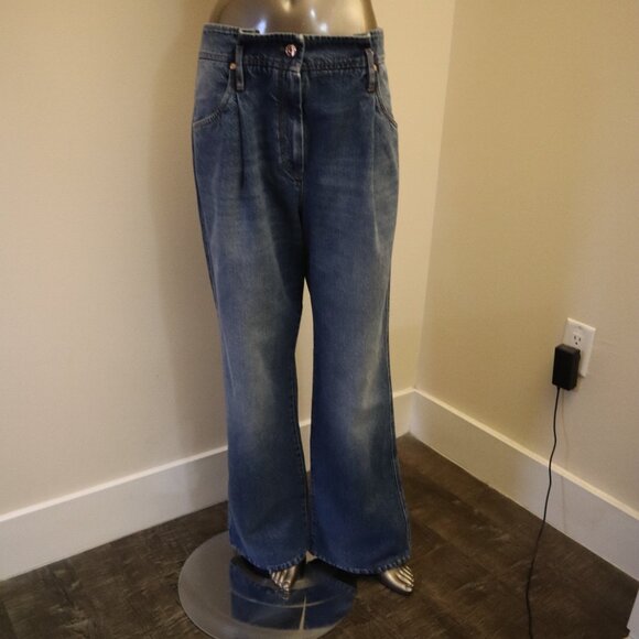 Brunello Cucinelli Relaxed Jeans Monili Loop Wide Leg Denim Size 6 USA 42 IT - Picture 3 of 8